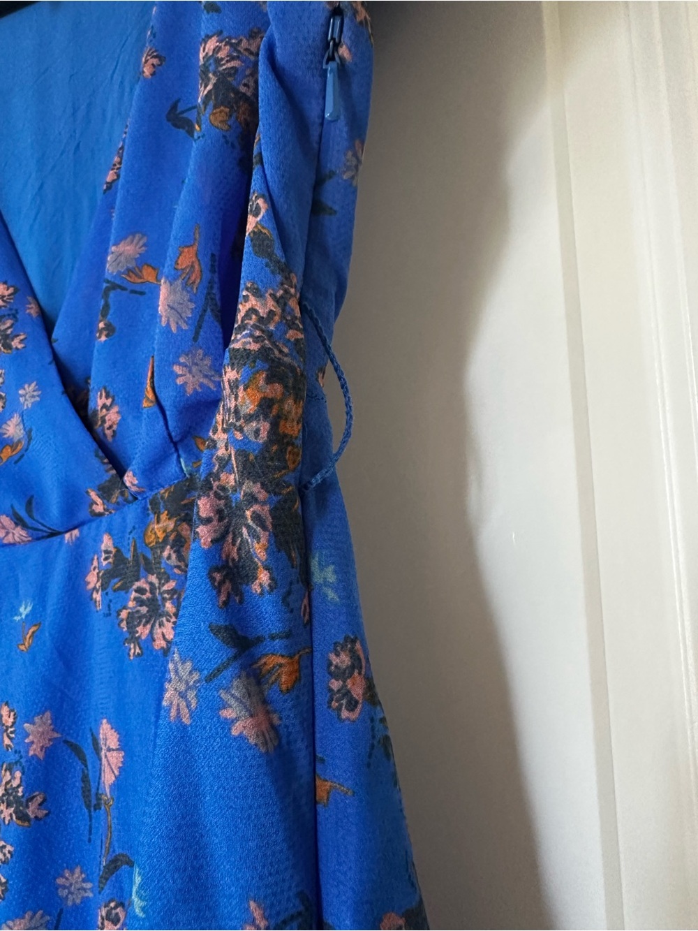 Free People Royal Blue Floral Mini Dress - Picture 4 of 6